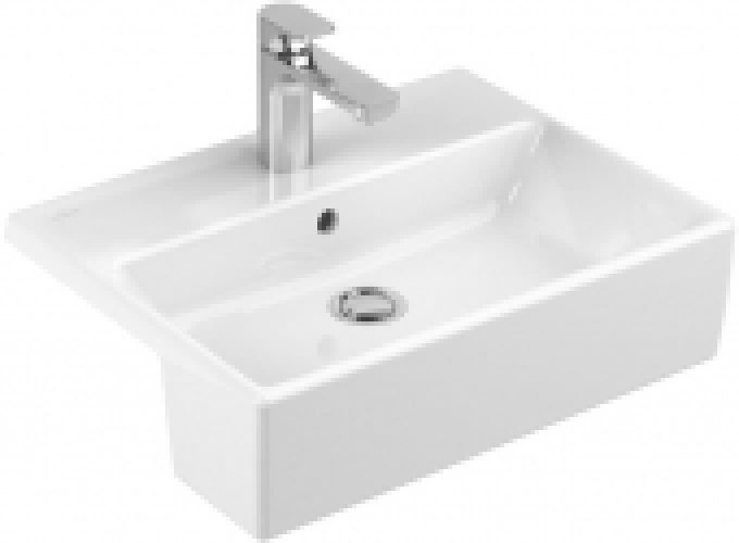 Villeroy & Boch Memento – Lavabo semi-encastré 550×425 blanc sans CeramicPlus
