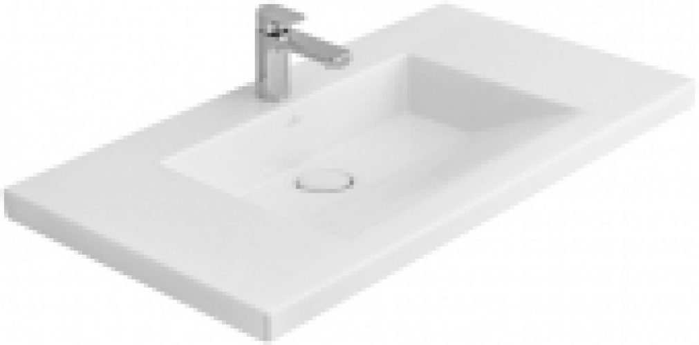 Villeroy & Boch METRIC ART – Lavabo pour meuble 1000×550 star white avec CeramicPlus