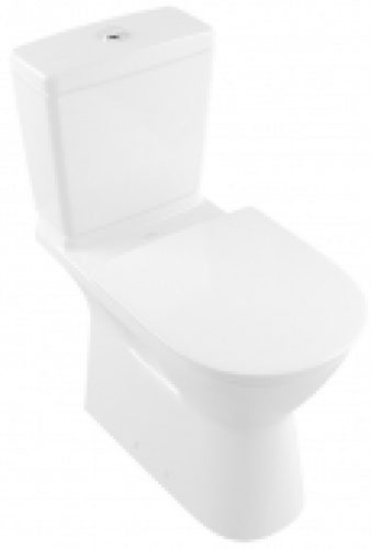 Villeroy & Boch O.novo Vita – Cuvette sur pied à fond creux à poser pour réservoir attenant avec DirectFlush blanc avec CeramicPlus