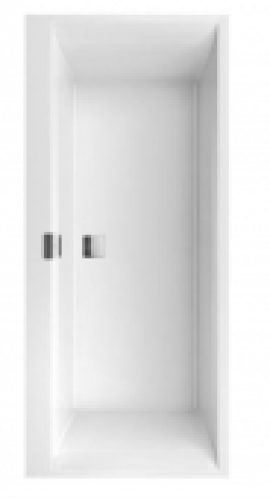 Villeroy & Boch Squaro Edge 12 – Baignore Rectangulaire avec vidage / trop-plein prolongé blanc