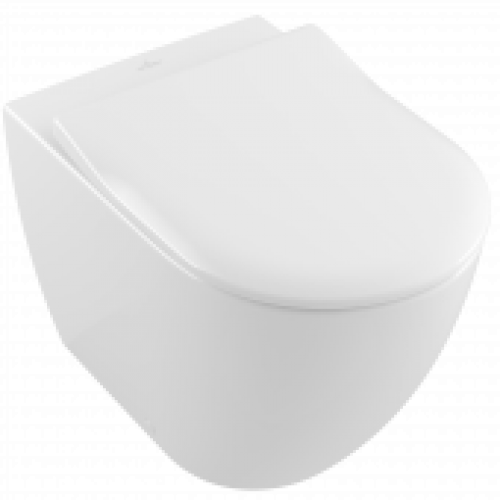 Villeroy & Boch Subway 2.0 – Cuvette sur pied à fond creux à poser avec DirectFlush blanc avec CeramicPlus