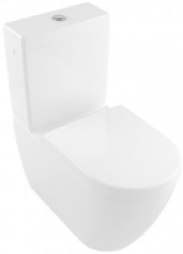 Villeroy & Boch Subway 2.0 – Cuvette sur pied à fond creux à poser pour réservoir attenant sans DirectFlush blanc sans CeramicPlus