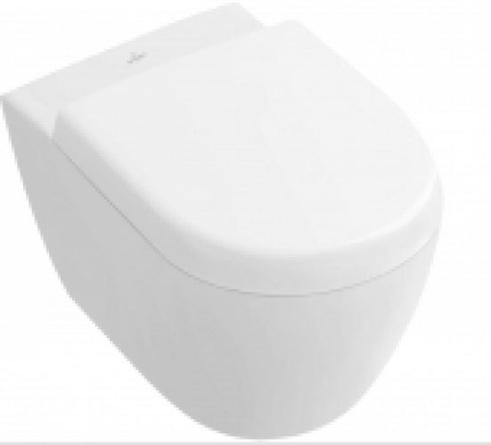 Villeroy & Boch Subway 2.0 – Cuvette suspendue à fond creux Compact avec DirectFlush blanc sans CeramicPlus