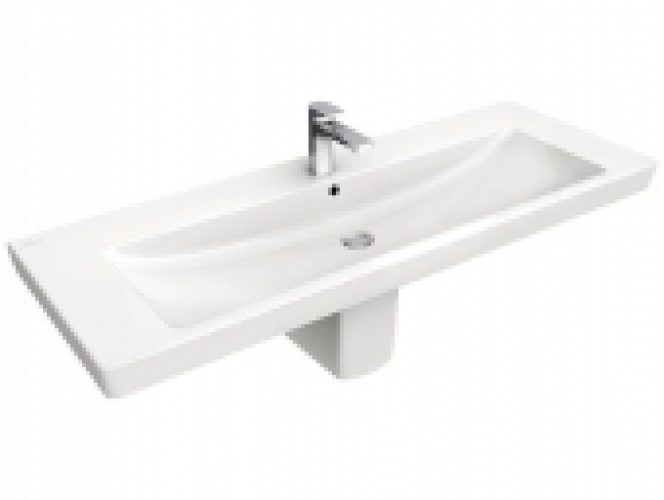 Villeroy & Boch Subway 2.0 – Lavabo pour meuble 1300×470 blanc sans CeramicPlus