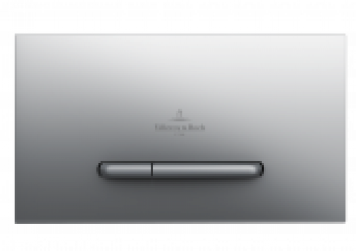 Villeroy & Boch ViConnect – Plaque de commande pour WC avec pour chasses d’eau à 2 volumes chrome mat / chrome mat
