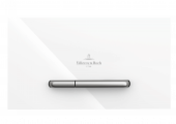 Villeroy & Boch ViConnect – Plaque de commande pour WC avec pour chasses d&rsquo;eau à 2 volumes glossy white / acier inoxydable brossé