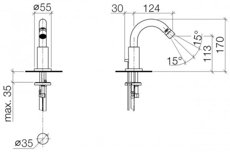 Villeroy et Boch Bec verseur pour bidet Tara Par Dornbracht  (13900892)