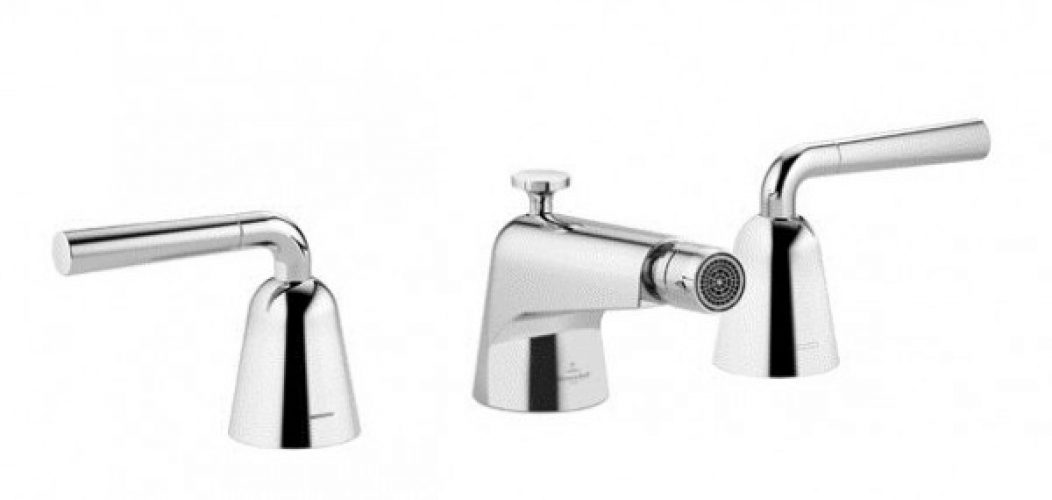 Villeroy et Boch DOMICIL Par Dornbracht  Mélangeur de bidet à 3 trous avec garniture d’écoulement (2