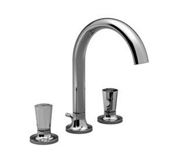 Villeroy et Boch LA FLEUR exclusive Par Dornbracht  Mélangeur lavabo 3 trous avec vidage, poignées c