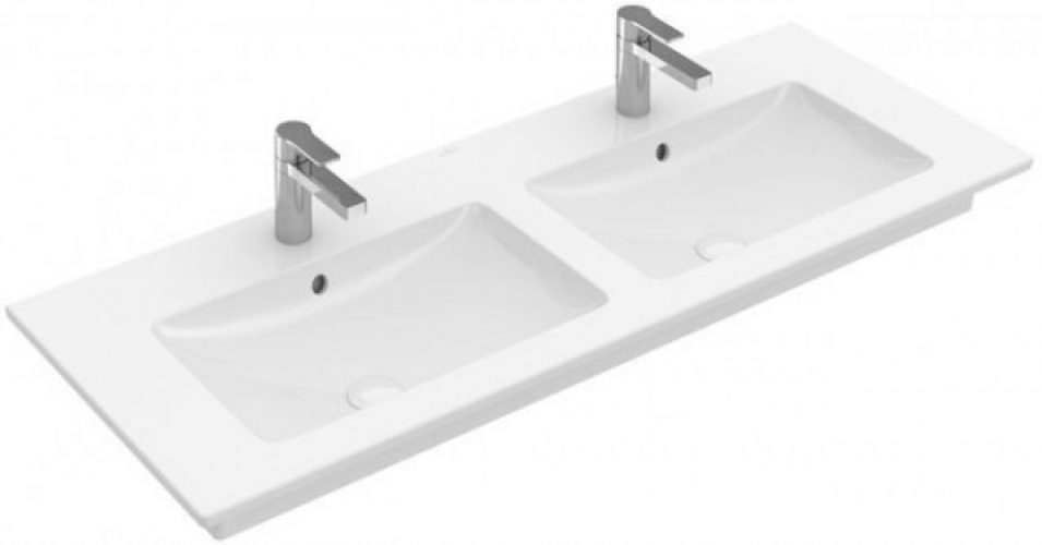 Villeroy et Boch Lavabo Double pour meuble avec trop-plein Venticello 1300 x 500 mm (4111D)