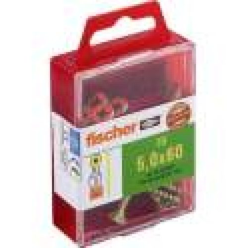 Vis 5 x 60 Power-Fast acier bichromaté empreinte Pozidriv, 10p