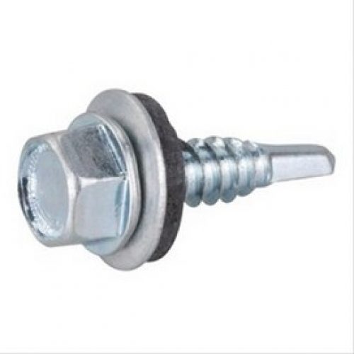 Vis auto. tête 6 pans, rondelle+joint néoprène 6,3×38 – boîte de 100