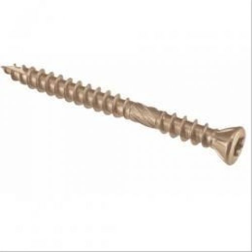 Vis terrasse TF double filetage Inox A4 brun 5×50 – boîte de 200 – ACTON