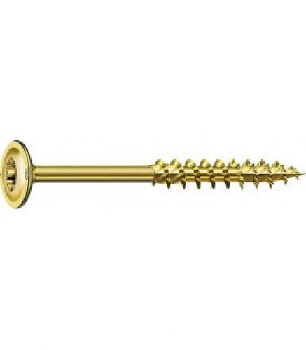 Vis tete plate SPAX® jaune zinguees filetage partiel T – STAR Plus Diam 8,0 x 450 mm, 25 pcs