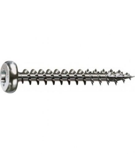 Vis tete ronde SPAX® inox A2 filetage plein T – STAR Plus Diam 4,0 x 20 mm, 200 pcs