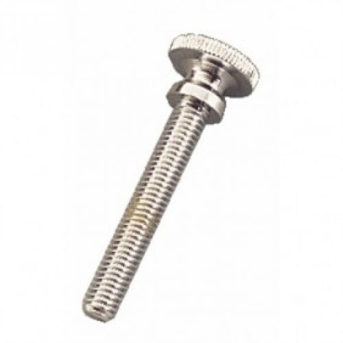 Vis à tête moletée en laiton chromé