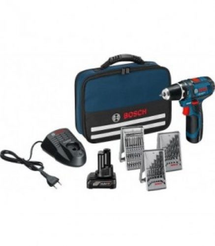 Visseuse sans fil BOSCH GSR 12V-15 Professionelle + 39 accessoires et batterie