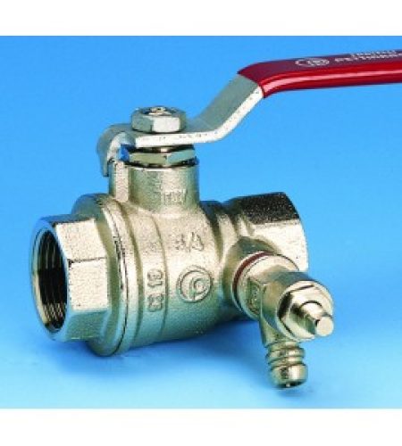 Válvula de bola F x F paso total con válvula de drenaje…