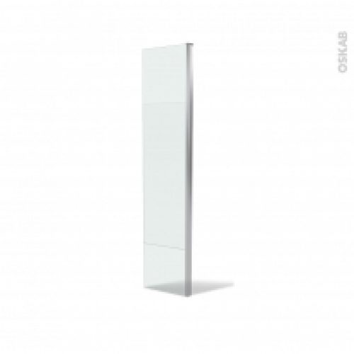 Volet Paroi De Douche A L Italienne 40 Cm Verre Depoli 6 Mm Profiles Chromes Atlas 2