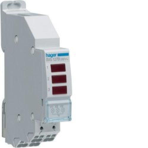 Voy. triple rouge 230V SanVis – COMMANDE SIGNAL  HAGER SVS127B