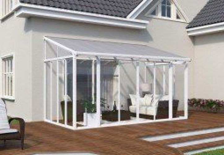 Véranda en Polycarbonate Couv&rsquo;Terrasse Blanche