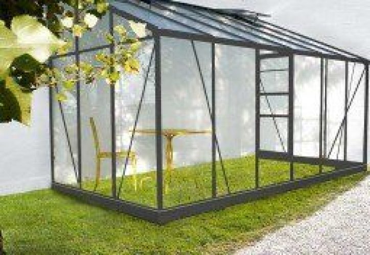 Véranda en Verre et Aluminium Gris Solarium 9,61m²