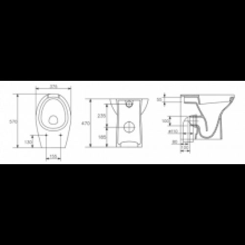 WC complet réservoir haut Accessible (ouverture…