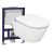 WC lavant BERNSTEIN Basic 1102 offre spéciale pack économique 15 – bâti-support G3005 et plaque de déclenchement