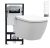 WC lavant BERNSTEIN PRO+1104 offre spéciale pack économique 26 et bâti-support G3004A avec plaque de déclenchement