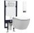 WC lavant BERNSTEIN PRO+1104 offre spéciale pack économique 28 et bâti-support G3008 et plaque de déclenchement