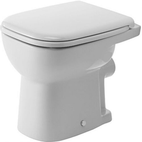 WC à Poser Duravit D-Code Cuvette pour alimentation indépendante à fond creux Blanc Hygiene Glaze