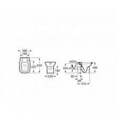 WC réservoir haut Debba Roca