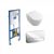 WC suspendu Villeroy et Boch Subway 2.0 & ViConnect 5614R001 + 9M68S101 + 92246100 + 92249068